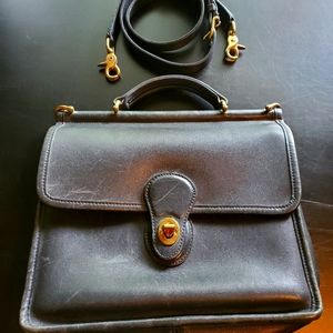 Coach black leather bag
